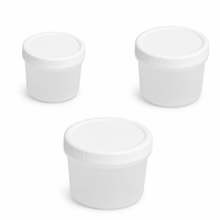 Contenants à crème glacée PP5 avec couvercle à vis 6oz, pots ronds givrés pour gelato, coupes à smoothie froid, hermétiques, empilables, logo personnalisé, vente en gros