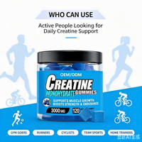Gummies à la créatine monohydrate avec électrolytes, collagène et L-citrulline, gummies pour booster l'énergie, la récupération et la forme physique