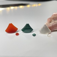 Offre Spéciale serpillière blanche Malachite, Onyx noir, Agate rouge, forme de secteur, coquille naturelle, pierre précieuse