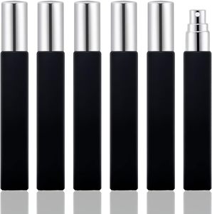 <b>10ml</b> Clear Frosted Black Dropper Square Glass Perfume Packaging Sample <b>Bottles</b> Cosmetic Fine Mist Empty Spray Perfume <b>Bottle</b> - Product Image 2