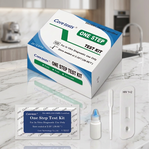 Kit de Diagnóstico Rápido de VIH <span class=keywords><strong>1</strong></span>+2 en Saliva, Todo en Uno, Estándar CE, 100% de Sensibilidad, Casete, Instrumentos Analíticos Clínicos - Product Image 1