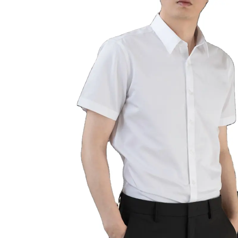 Herren hemd White Button Up Kurzarm Formelles Baumwoll hemd für Herren