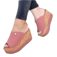 Chaussures femmes sandales compensées à semelle épaisse bouche de poisson