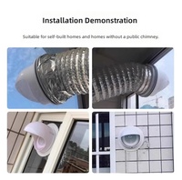 Capot de ventilation moderne en alliage d'aluminium pour salle de bain et cuisine, avec protection anti-pluie, anti-moustiques et entrée d'air frais, pour sortie de chauffage extérieure murale