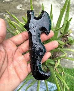 Nouvel ensemble de haches en obsidienne noire taillées à la main, outil rituel, lames de collection, couteau en pierre de cristal, cadeau de décoration spirituelle - Product Image 3