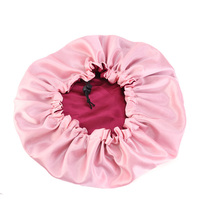 Bonnet de douche en satin soyeux double couche réversible et ajustable, extra large, personnalisé, pour dormir