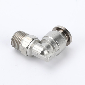Sway <b>Quick</b> Connect Right Angle External Thread <b>Connector</b> 304 316 Stainless Steel Pneumatic Fitting - Product Image 3