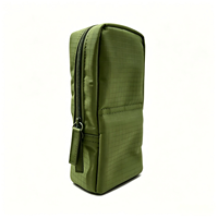 Organisateur de pinceaux de maquillage vertical en polyester à compartiments multiples, fermeture éclair, motif bonbon, grande capacité, sac de voyage pour cosmétiques et stylos