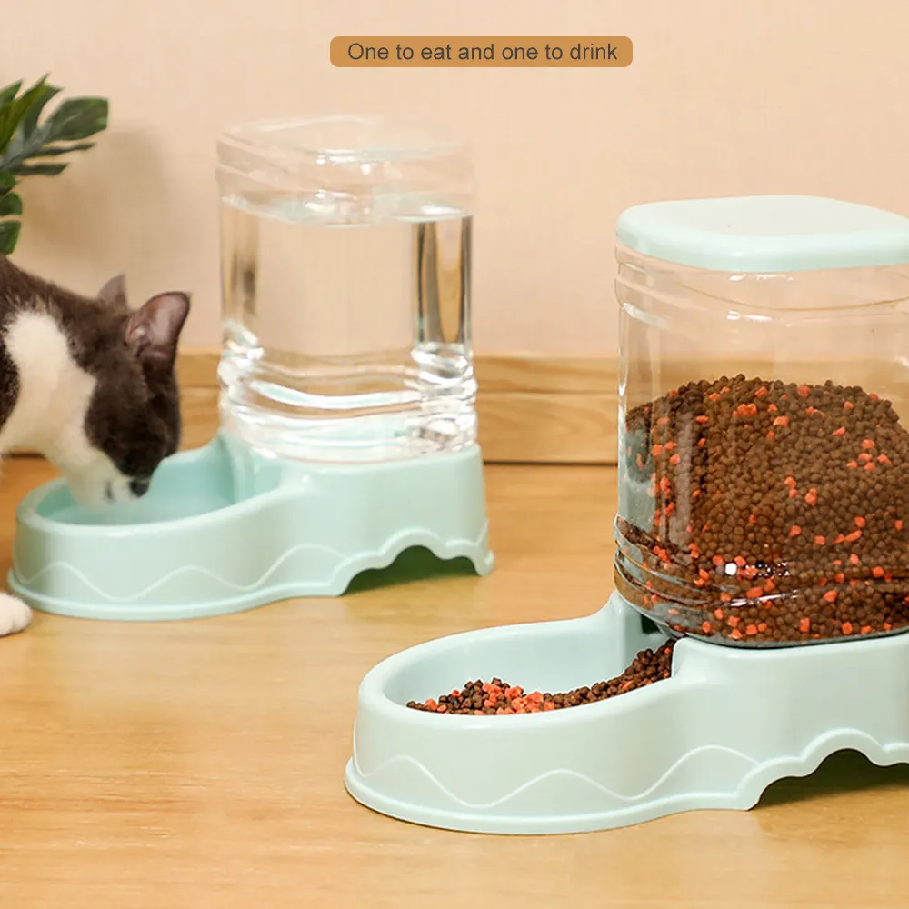 LIHONG wholesale food & water dispenser Pet cat dog feeding dispenser transparent 3.5L water dispenser