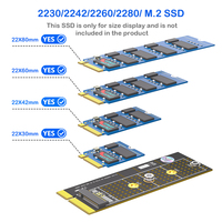Carte adaptateur M.2 NVMe SSD vers PCI-E 4X avec dissipateur thermique Snowflake, installation verticale, pour SSD M.2 2230/2242/2260/2280mm