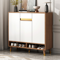 Meuble à chaussures en bois mdf de luxe, meuble de rangement pour l'entrée du salon