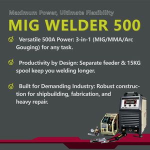 APEXYN MIG500 Soldadora Industrial <span class=keywords><strong>Inverter</strong></span> Trifásica de Alta Resistencia 500A 380V 3 en 1, Máquina de Soldar de Larga Duración para 20mm de Espesor - Product Image 2