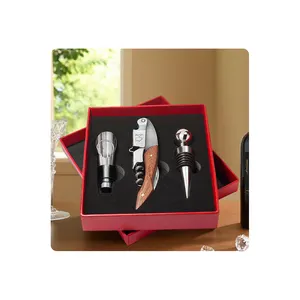 All In One Mut Function Black Box Premium Set Kit de vino con accesorios de acero inoxidable Abridor de botellas de vino Sacacorchos Botella de vino