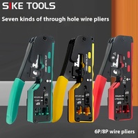 Pince à Sertir Portable Multifonctionnelle en Acier pour Câbles Réseau 6P 8P Cat5e Cat6 Cat7 RJ45, Outil Manuel Électrique pour Fiches Modulaires et Connecteurs
