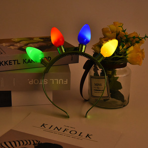 Giáng sinh vui vẻ <span class=keywords><strong>Headband</strong></span> phụ kiện nhấp nháy Neon dấu hiệu ánh sáng lên LED giáng sinh <span class=keywords><strong>Headband</strong></span> với bóng đèn - Product Image 3