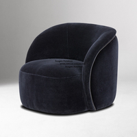 Fauteuil pivotant d'appoint capitonné pour la maison, le bureau, la chambre à coucher, le salon, l'hôtel, avec accoudoirs rembourrés en tissu, meubles généraux