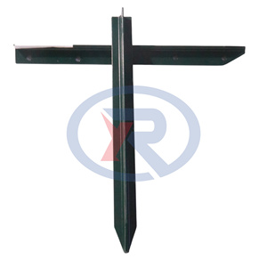 Poste en T de 7 pies con púas, de alta resistencia, anti-doblez, con púas uniformes, para demarcación de líneas de carreteras y propiedades, certificado CE - Product Image 1