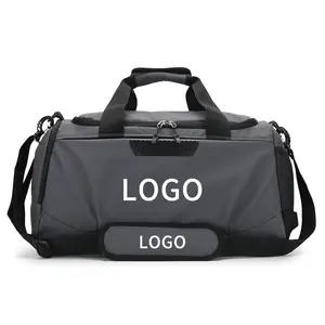 Kustom Logo pria tas olahraga nilon Gym bepergian tas ransel dengan sepatu basah tahan air kain oxford Kebugaran yoga tas
