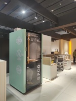 Cabine téléphonique Flexspace, pod acoustique, cabine insonorisée, nouveau studio de bureau portable avec verre insonorisé et intimité intérieure.