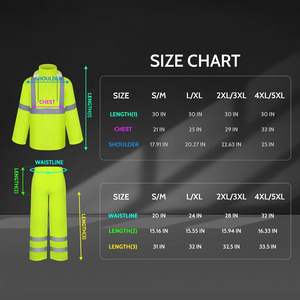 Hot Selling High Visibility Regen mäntel Motorrad Fahrrad fahrer Wasserdichter tragbarer Polyester Regen anzug - Product Image 3