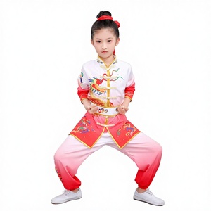Conjunto de Disfraces Infantiles de Estilo Chino para Representaciones de Ópera Tradicional China, Traje Unisex de Poliéster/Rayón con Relieve para Entrenamiento - Product Image 3