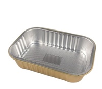Moule à gâteau en aluminium doré 161x110x30/40/50mm, compatible four, pour préparation de repas et emballage, en vente