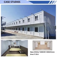 Maison conteneur modulaire préfabriquée à deux étages, démontable et à assemblage rapide, pour bureau de chantier et gestion de projets