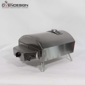 Four à pizza portable en acier inoxydable de <span class=keywords><strong>13</strong></span> pouces, type <span class=keywords><strong>propane</strong></span> intégré, avec brûleur à gaz pliable pour une utilisation en extérieur et à domicile - Product Image 2