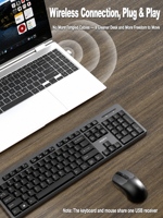Clavier et souris sans fil MOFii X100 silencieux pour bureau, ordinateur portable, Smart TV, maison, étude, programmation