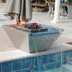 Columna decorativa de cascada para piscina, cuencos de <span class=keywords><strong>agua</strong></span> y <span class=keywords><strong>fuego</strong></span> de acero inoxidable - Product Image 5
