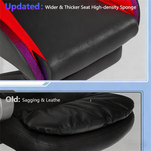 Chaise de jeu LED rose RGB, chaise inclinable de massage personnalisée, dossier haut, accoudoirs articulés, <span class=keywords><strong>angle</strong></span> réglable, chaise de <span class=keywords><strong>bureau</strong></span> pour ordinateur - Product Image 5