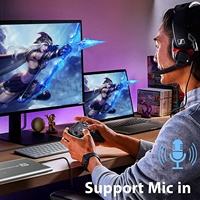Boîtier d'enregistrement et de jeux vidéo en Streaming, HDMI 4K/3.0 P, 60fps, carte d'acquisition pour jeux en direct, avec port USB 1080, pour PS3/4,Nintendo Switch, etc