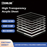Plaque en acrylique transparente GORLDE, feuille de Perspex haute transparence pour décorations de gâteaux DIY, pâtisserie, cadres photo