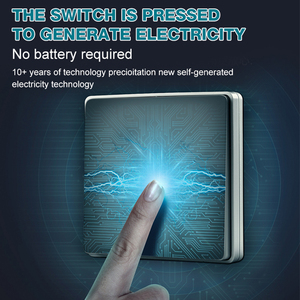 Vòng đời dài AC 100-240V không dây tường thiết bị chuyển mạch không có pin ABS đèn không dây quạt điều khiển từ xa không dây tường thiết bị chuyển mạch - Product Image 3