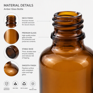 Frosted Amber Glass <b>Dropper</b> <b>Bottle</b> 15ml 30ml Matte Sandblast Soft Touch Facial Oil Minimalist Nordic Packaging Supplier - Product Image 3