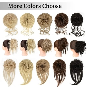 5 pièces désordre <span class=keywords><strong>chignon</strong></span> chouchous ébouriffé Updo <span class=keywords><strong>postiche</strong></span> <span class=keywords><strong>pour</strong></span> les femmes queue de cheval courte synthétique <span class=keywords><strong>cheveux</strong></span> <span class=keywords><strong>chignon</strong></span> Extensions élastique élastique - Product Image 6