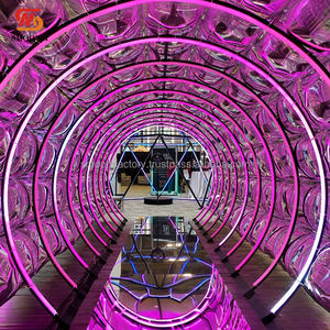 Arche LED d'extérieur pour mariage, toile de fond LED ronde RGB, tunnel lumineux LED pour événements et décoration de fête - Product Image 2