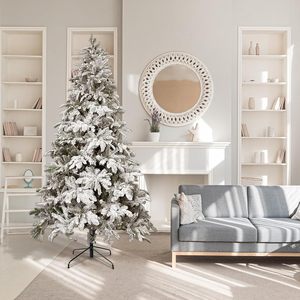 Vente en gros d'arbres de Noël décorés à assembler soi-même, arbres de Noël floqués de neige de qualité supérieure avec base en métal épaisse - Product Image 4