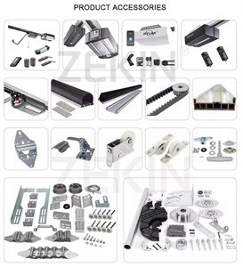 Puerta de garaje residencial Seccional de vidrio con espejo sin marco de aluminio negro automático a prueba de agua con puerta de garaje con motor - Product Image 6