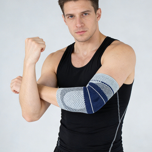 Attelle de coude respirante 3D professionnelle - Support en silicone hautement élastique pour le basketball, le tennis et la prévention des blessures, manchon de coude - Product Image 4