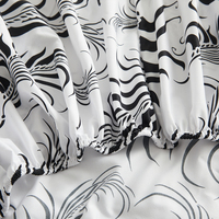 Ensemble de literie 3 pièces en microfibre polyester douce et chaude, imprimé style moderne, drap-housse et taie d'oreiller