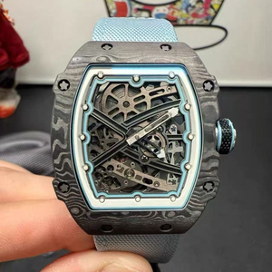6702 New Carbon Fiber Tonneau <b>Case</b> Mechanical <b>Watch</b> for Men Sapphire Crystal Dial 3BAR Water Resistant ETA Movement - Product Image 1