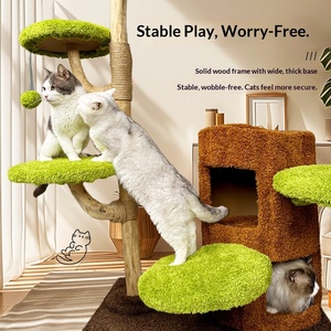 Plataforma <span class=keywords><strong>de</strong></span> Salto Compacta Todo en Uno <span class=keywords><strong>de</strong></span> Madera Maciza para Gatos, con Sistema <span class=keywords><strong>de</strong></span> Agujeros <span class=keywords><strong>de</strong></span> Juguete y Plataforma <span class=keywords><strong>de</strong></span> Sisal, Ideal para Bebés - Product Image 4