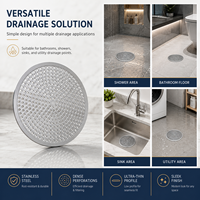 Grille de vidange moderne en acier inoxydable de 120 mm (4 pouces) avec filtre attrape-cheveux pour évier de cuisine et salle de bain