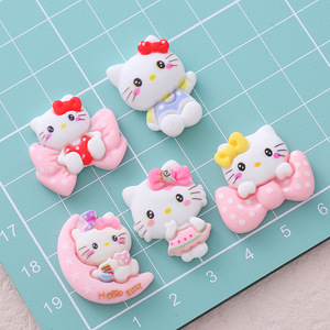 <span class=keywords><strong>Buona</strong></span> notte KT Cat Bling ciao simpatici accessori in resina per gattino Mini cartoni animati charm per unghie per accessori fai da te - Product Image 2