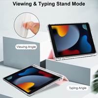 Étui pour tablette en cuir PU à trois volets, fabriqué avec soin, avec support pour stylet, pour iPad 10.2 7e, 8e et 9e génération