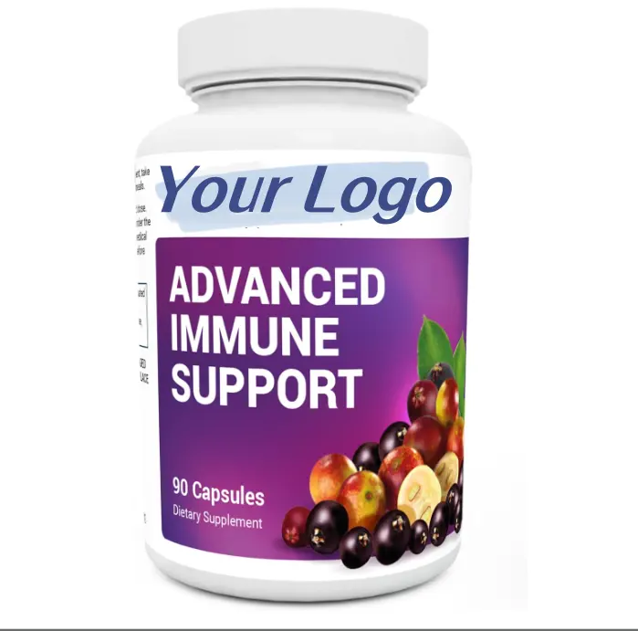 Immune-boosting capsule System Defense Supplement Elderberry Vitamin C Vitamin D Zinc black elder extract 90 Vegetarian Capsules