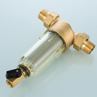 Filtre à eau pré-épurateur sous-évier en acier inoxydable 316 et laiton, maille 40 microns, débit 1200 GPD, installation facile, grattoir à sédiments, extérieur