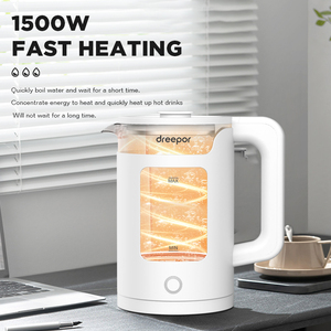 Dreepor 2L Glass Electric <strong>Kettle</strong> with Stainless Steel Heating Plate <strong>Fast</strong> <strong>Boiling</strong> Water Heater Water <strong>Kettle</strong> for Household Kitchen - Product Image 6