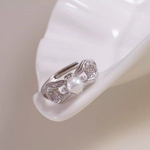 10725 DIY <b>Pearl</b> Accessories S925 Pure Silver <b>Ring</b> 3-5mm Gold/Silver Jewelry Holder Trendy Rhodium Plating Empty Inlay Setting - Product Image 3